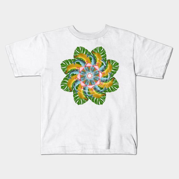 tropic absurd mandala Kids T-Shirt by burenkaUA